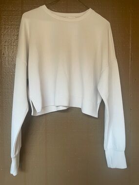 if it were me. White Minimal Crewneck Sweatshirt